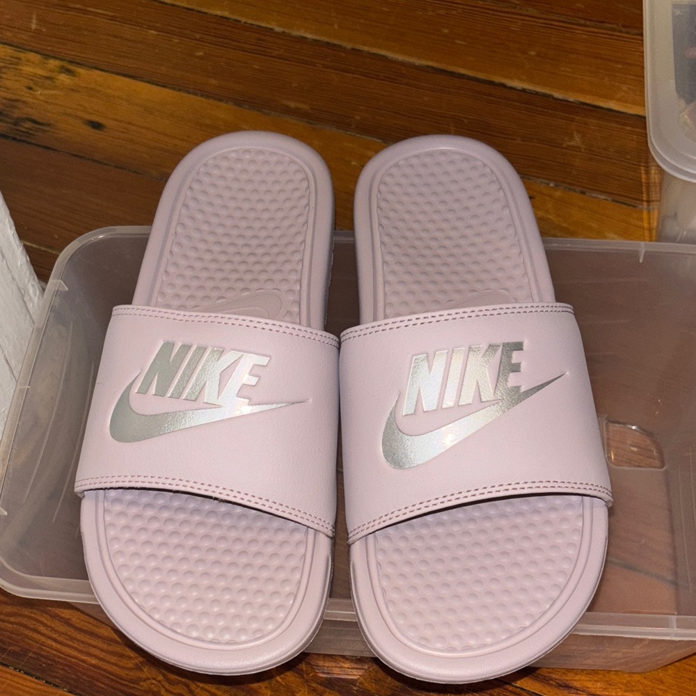 Nike Light Purple Slide Sandals